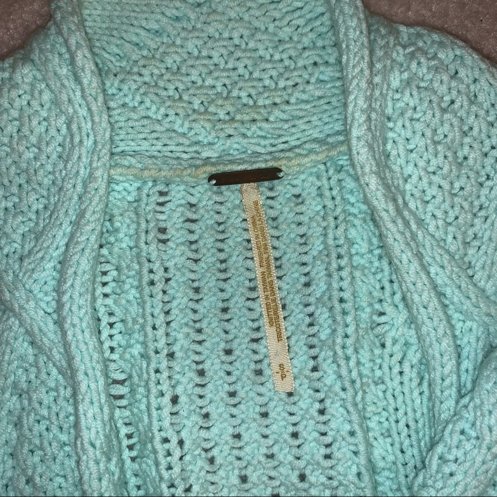 Vintage Free People Seafoam Green Sweater - Picture 2 of 4